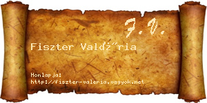 Fiszter Valéria névjegykártya