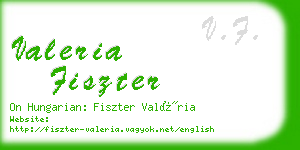 valeria fiszter business card